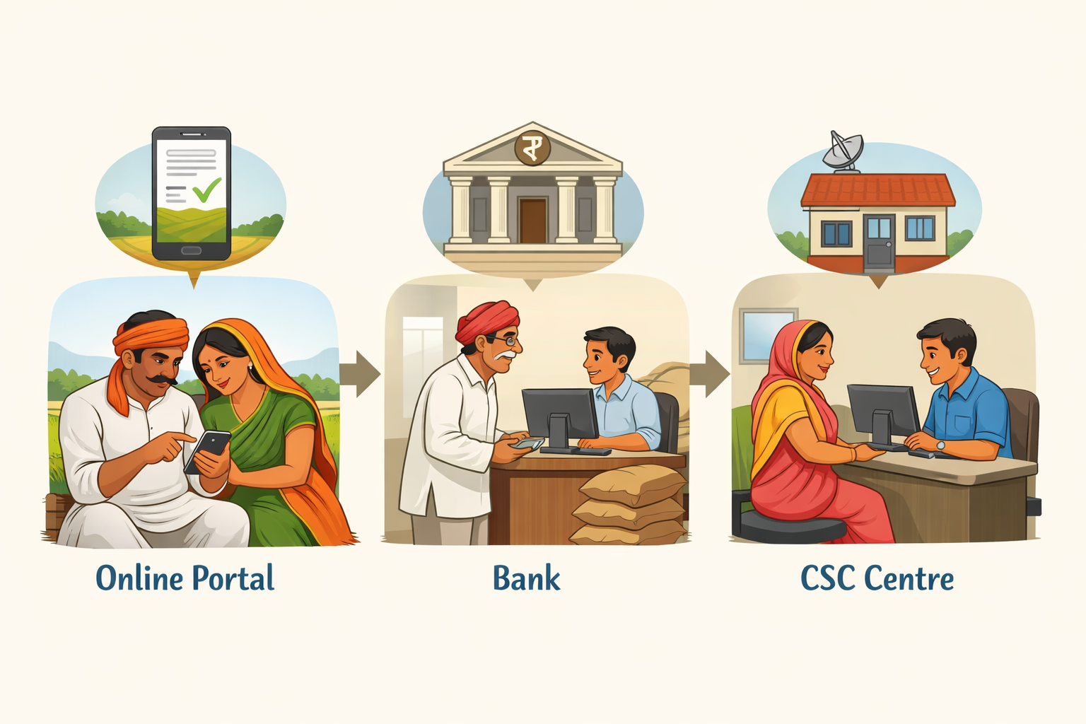 Illustration of a calendar with highlighted deadlines and a farmer at a CSC centre in Maharashtra, showing urgency to apply for Pik Vima 2025 in Maharashtra crop insurance scheme."